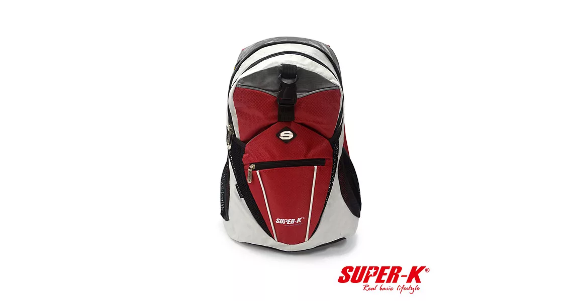 【Party World】SUPER-K。大容量後背包-紅/黑紅