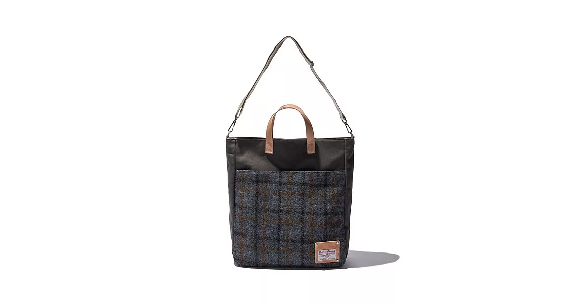 韓國包袋品牌 THE EARTH - TOTE&CROSS BAG (GREY) HARRIS TWEED 系列 托特/斜背包 (深灰)