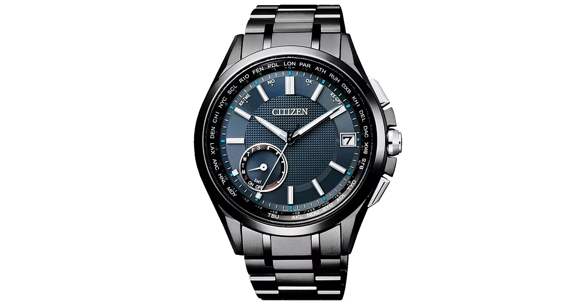 CITIZEN Eco-Drive 未來指標衛星對時鈦金屬腕錶-CC3015-57L