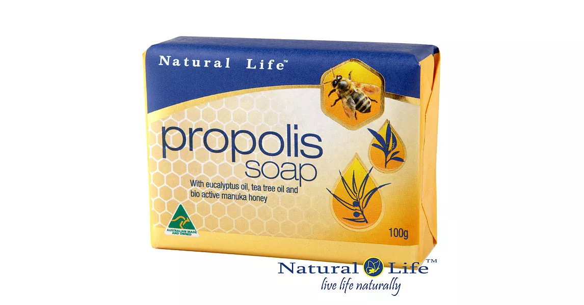 澳洲Natural Life蜂膠深層淨化潔膚皂100g