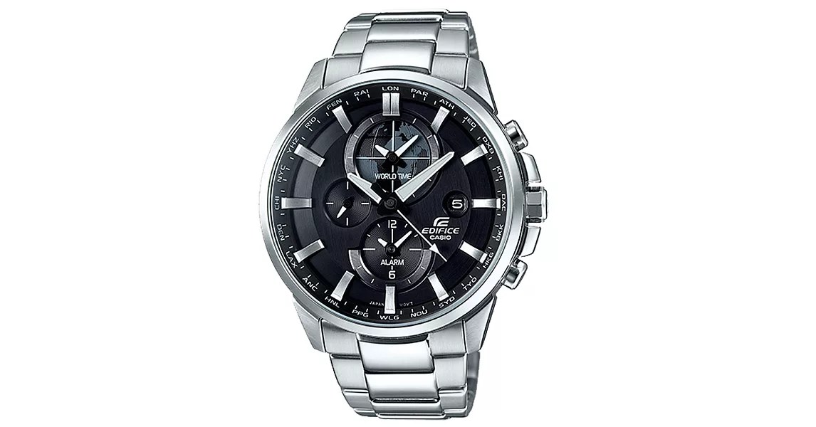 CASIO EDIFICE 爵士遨遊雙時區賽車腕錶-ETD-310D-1AVUDF