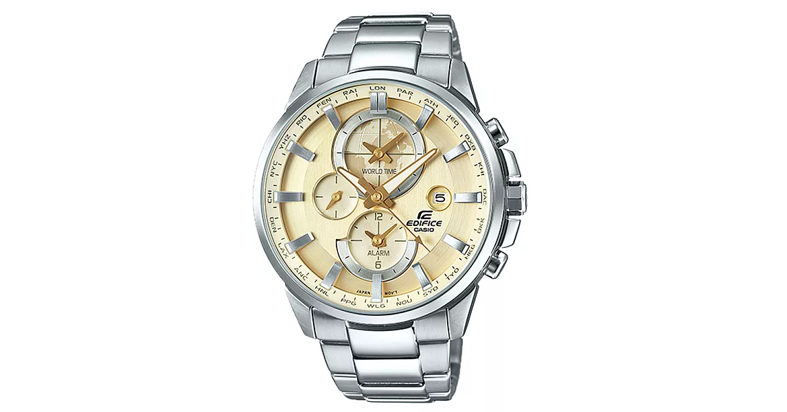 CASIO EDIFICE   爵士遨遊雙時區賽車腕錶-ETD-310D-9AVUDF