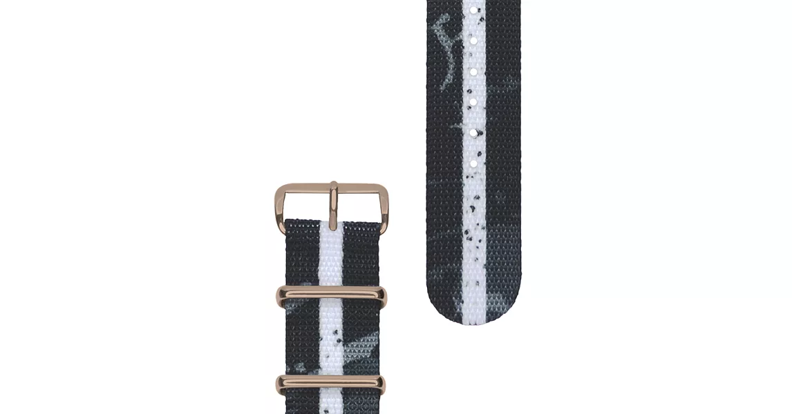 HYPERGRAND - 22mm 軍用錶帶 RUNWAY NATO STRAP 冰河跑道錶帶 (玫瑰金釦)