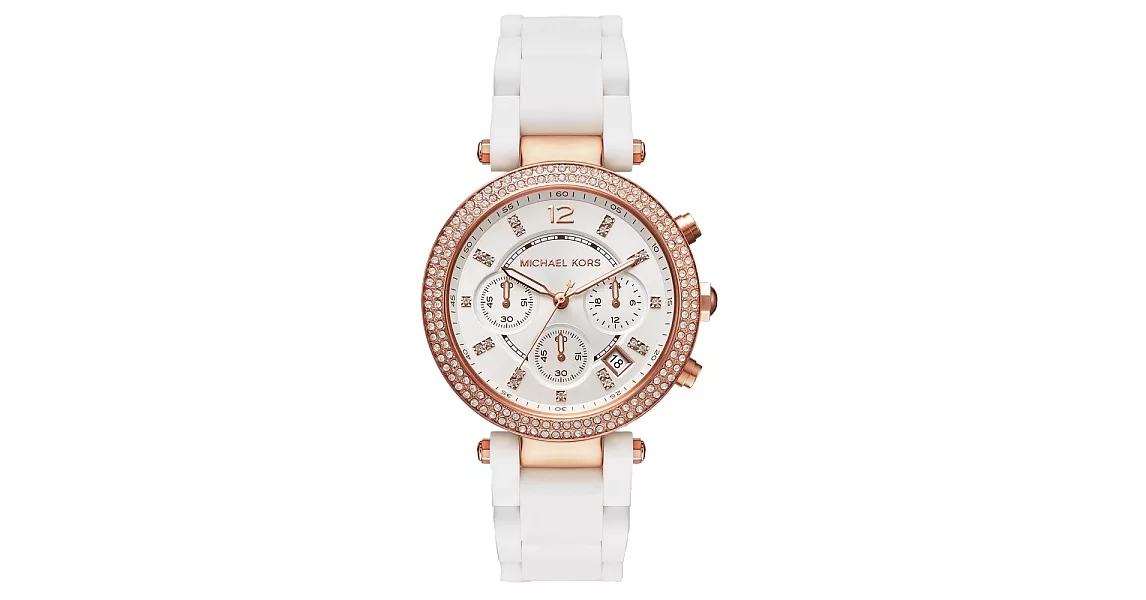 Michael Kors 璀璨迷漾晶鑽三眼都會腕錶-MK6405
