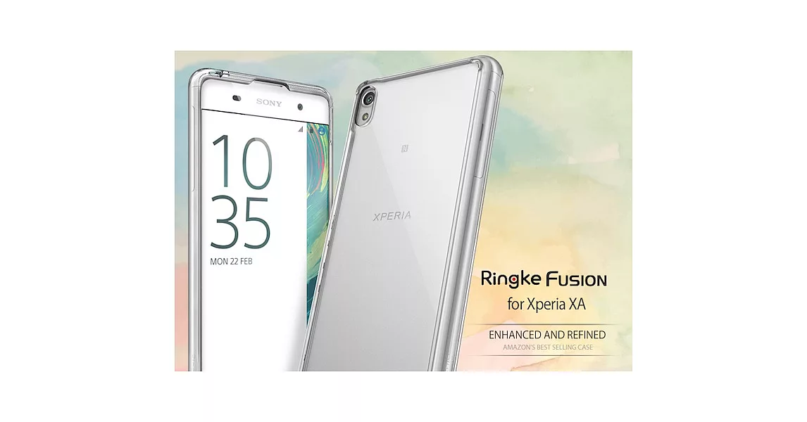 Rearth Sony Xperia XA (Ringke Fusion)高質感保護殼透黑