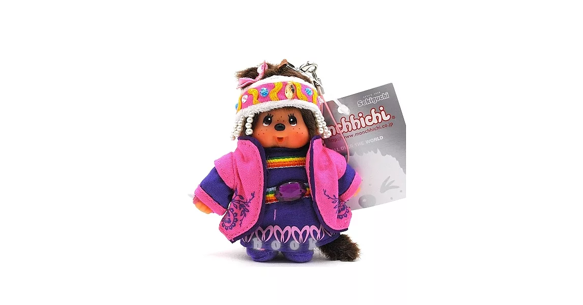 日本Sekiguchi夢奇奇MONCHHICHI【中國苗族女孩】吊飾