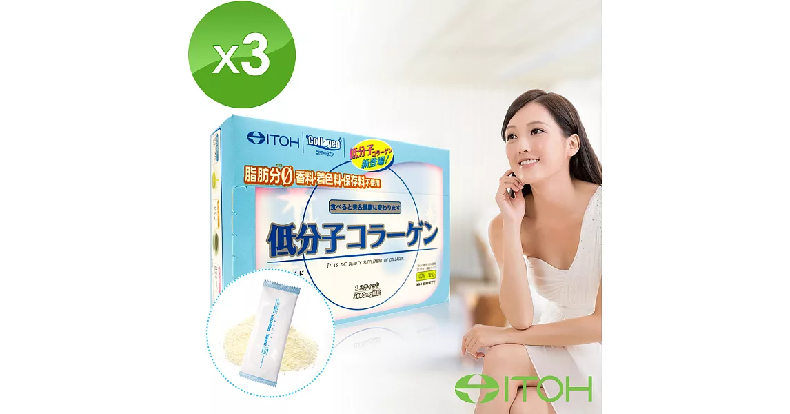 【日本井藤ITOH】頂級低分子100%膠原蛋白粉3盒