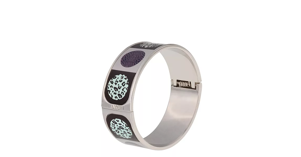 LVG Legend Vogue 驚喜 印刷琺瑯系列 開口手環M(銀)