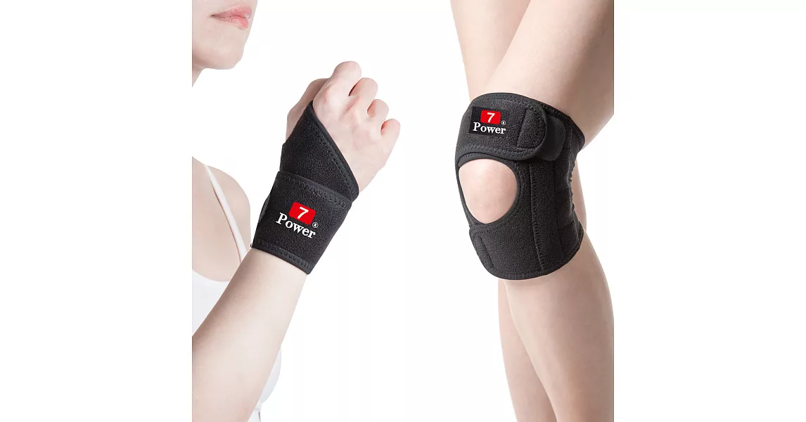 7Power醫療級專業護腕*1+護膝M*1特惠組