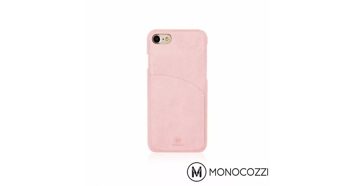 MONOCOZZI EXQUISITE iPhone 7 口袋皮套-嫩粉紅