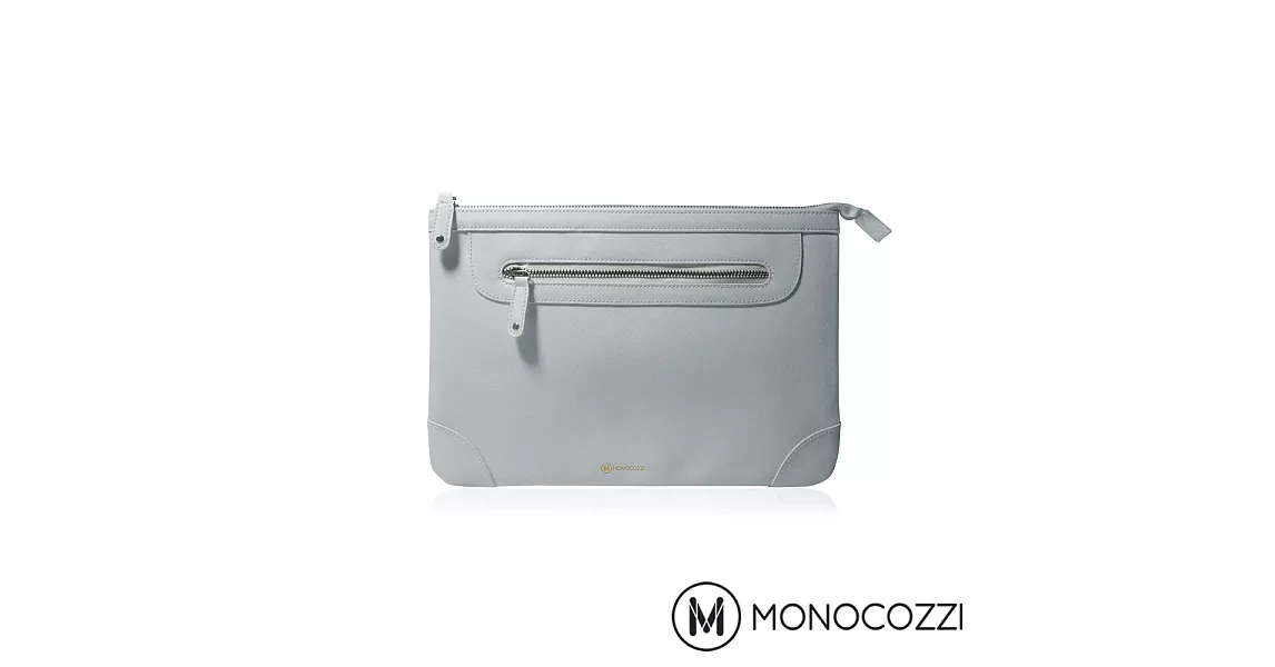 MONOCOZZI Posh Macbook Air 11吋/Macbook 12吋皮革保護內袋-淡灰藍