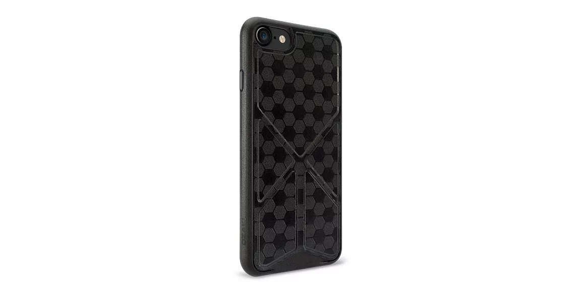 Ozaki O!coat 0.3+ Totem Versatile iPhone 7 皮紋圖案可立式保護殼-黑色
