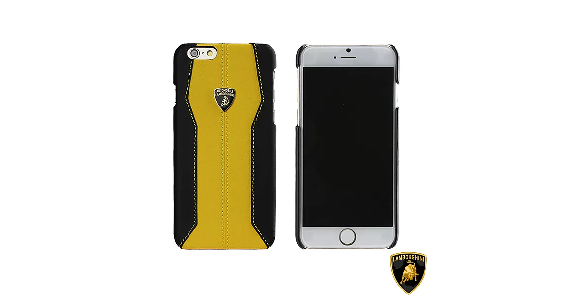 藍寶堅尼 Lamborghini iPhone 7 真皮保護殼(送螢幕保護貼)黃色