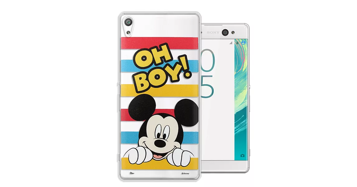 迪士尼Disney正版授權 索尼 SONY Xperia XA Ultra 6吋 大頭招呼系列軟式手機殼(米奇)