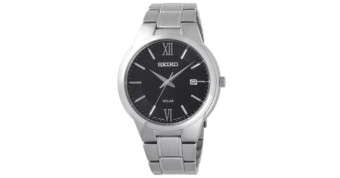 SEIKO 熱情羅馬時尚太陽能腕錶-SNE387P1