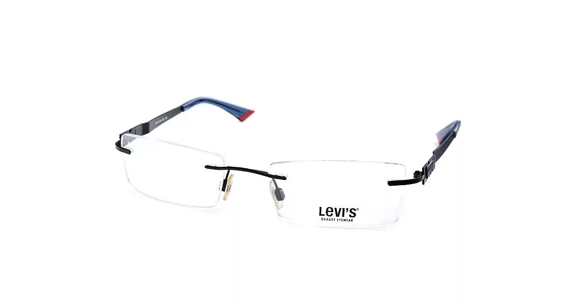 【大學眼鏡】LEVIS 美式簡約精緻 輕量無框光學眼鏡 50065-BLK黑