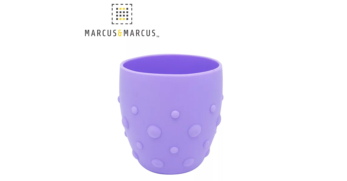 【MARCUS＆MARCUS】動物樂園矽膠防滑學習杯-鯨魚(紫)