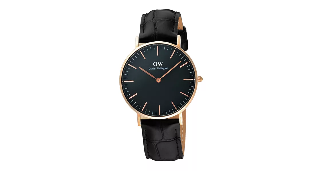 DW Daniel Wellington Classic Black 經典皮帶錶-DW00100141/36mm