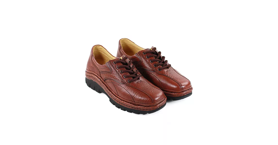 ◤Green Phoenix◥男仕紳士綁帶款休閒氣墊鞋25咖啡色