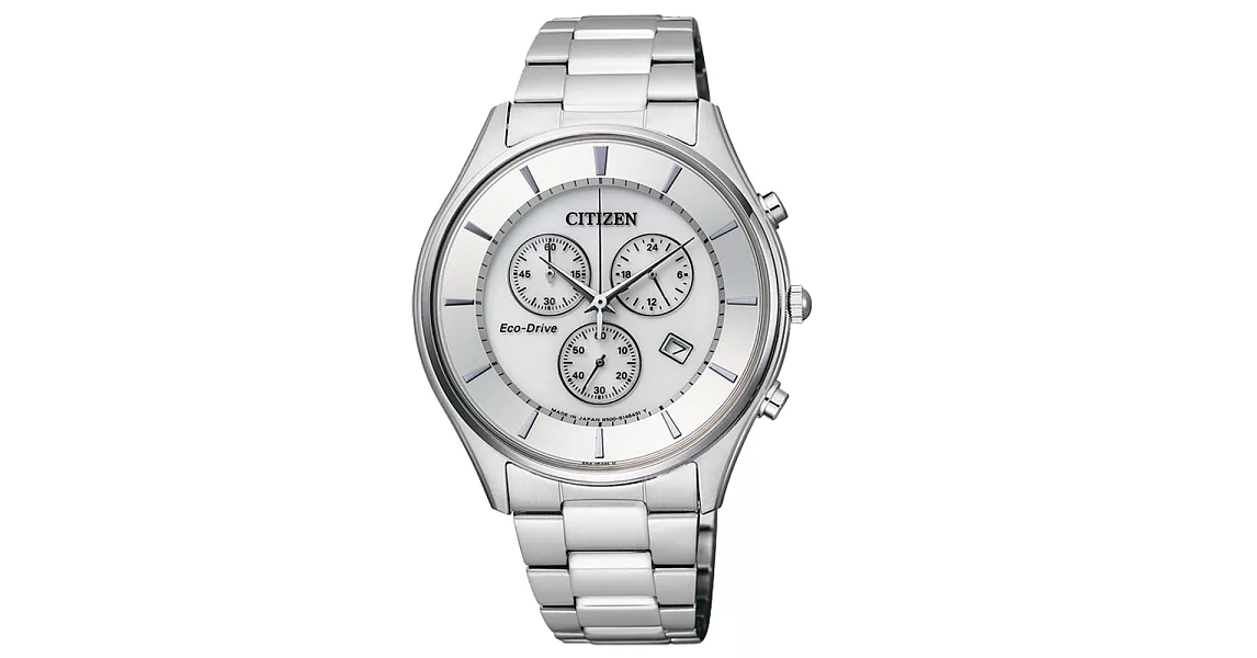 CITIZEN Eco-Drive 意志力牽動光動能三眼腕錶-AT2360-59A