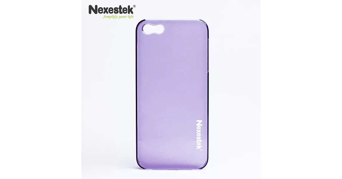 Nexestek iPhone 5/5s  日系台製透明手機保護殼 (軟硬兼具,強效保護) – 奢華紫色