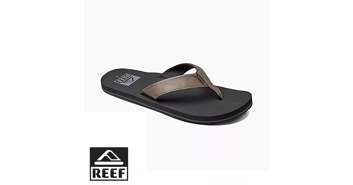 REEF 人體工學足弓支撐 高密度EVA外底結構 輕量好穿男拖 . 灰8灰