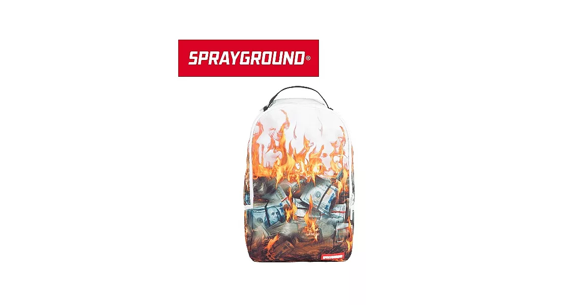 【SPRAYGROUND】DLX 系列 White Fire Money 火燒美金潮流筆電後背包