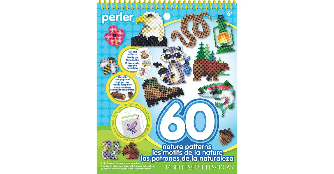 《Perler 拼拼豆豆》一比一造型圖案創意拼豆書(第六彈-60個大自然專輯圖例)