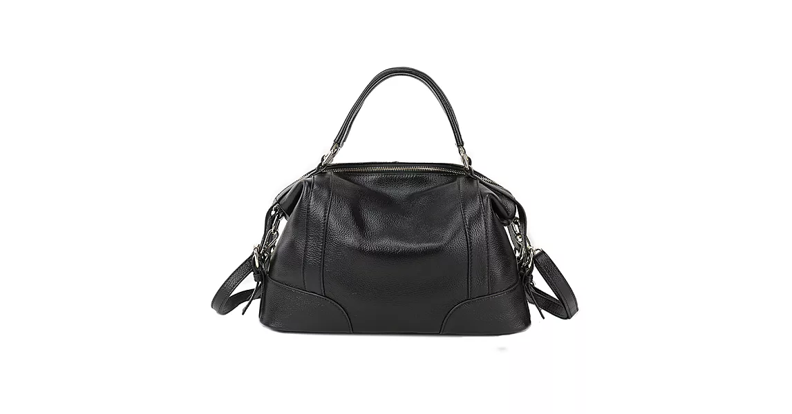 預購【O-ni O-ni】真皮新款手提包女士行旅側肩包HWBH-P222(4色可選)黑色