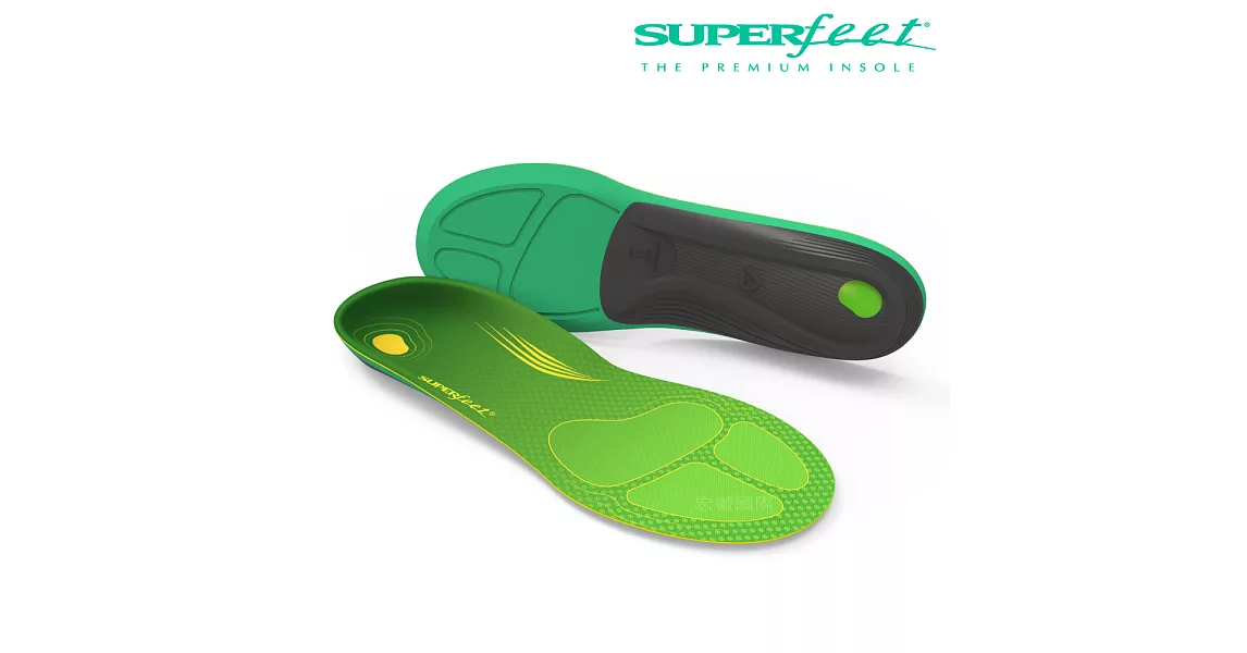 【美國SUPERfeet】碳纖維路跑鞋墊 – 青綠色B