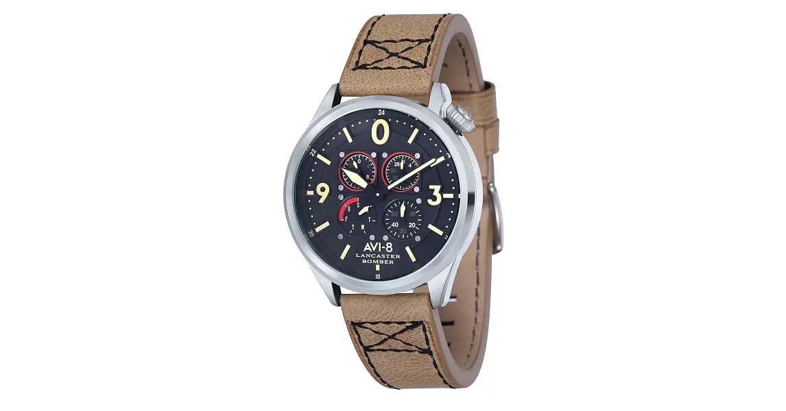 【AVI-8】Lancaster Bomber 皇家手錶 (黑/咖啡 AIAV405002)