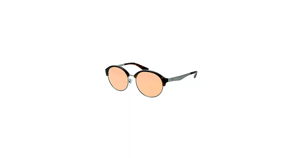 【Ray Ban 雷朋】RB3564D-041/2Y 雷朋復古圓框太陽眼鏡(琥珀框/水銀粉鏡面)