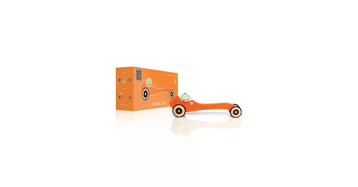 法國Mon Petit Art 木質玩具車-橘色