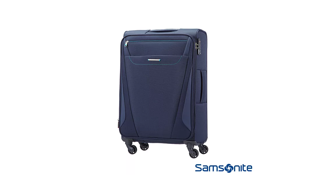 Samsonite新秀麗 24吋 Provo極致輕盈布面可擴充TSA行李箱(海軍藍)