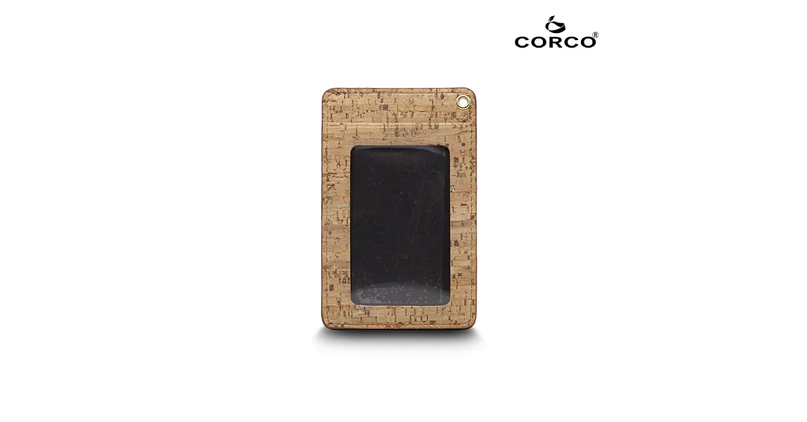 CORCO 直式軟木證件套 - 原棕色 (含掛繩)