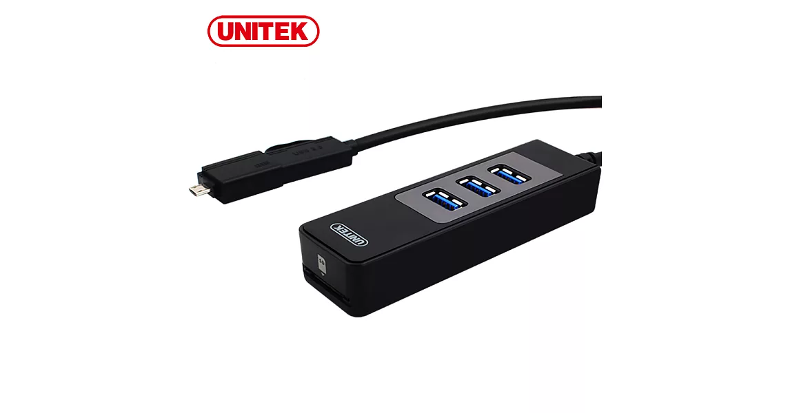 UNITEK 優越者USB3.0 3Port Hub讀卡機 + OTG轉接器