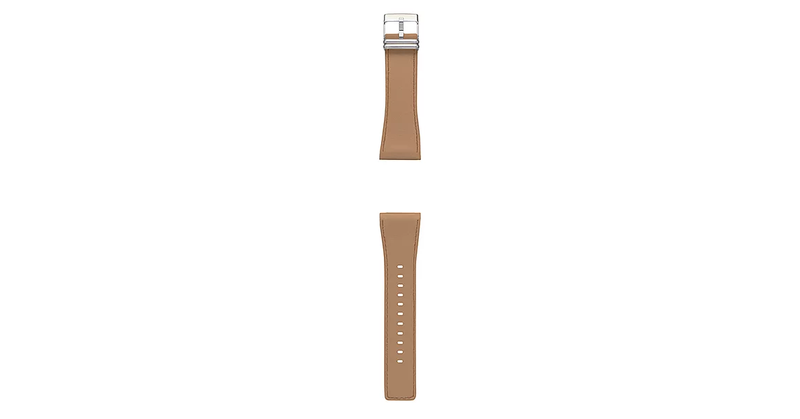 Smart Canvas beige leather band silver metal 真皮雁褐款錶帶