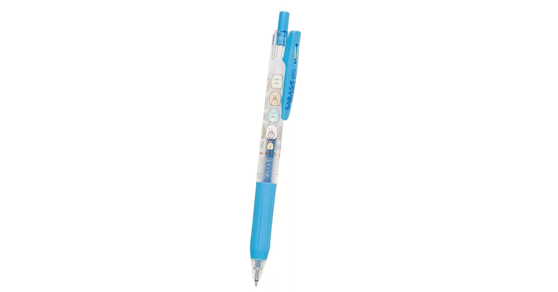 San-X 角落公仔 ZEBRA斑馬 SARASA CLIP 環保中性筆。水藍色