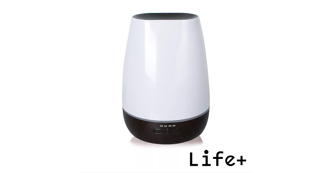 【Life Plus】超聲波可定時香氛水氧機/加濕器_中平面(白/深木紋)