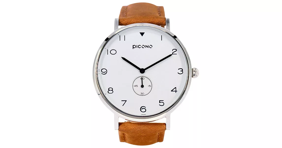 PICONO SPY S系列 輕薄真皮錶帶中性錶- / YS-7202白色