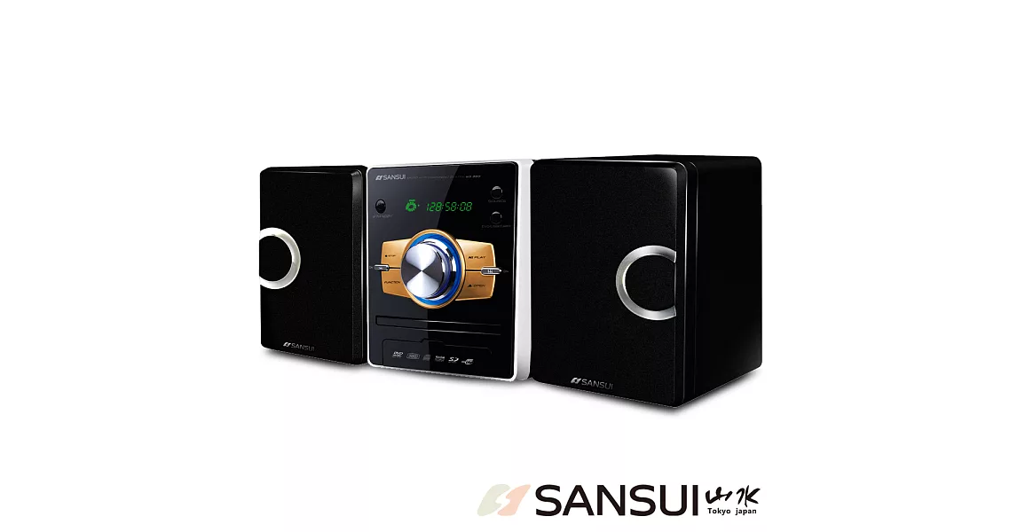 【SANSUI山水】數位DVD/USB/3合1讀卡床頭音響組(MS-735)送國(台)語音樂CD一片