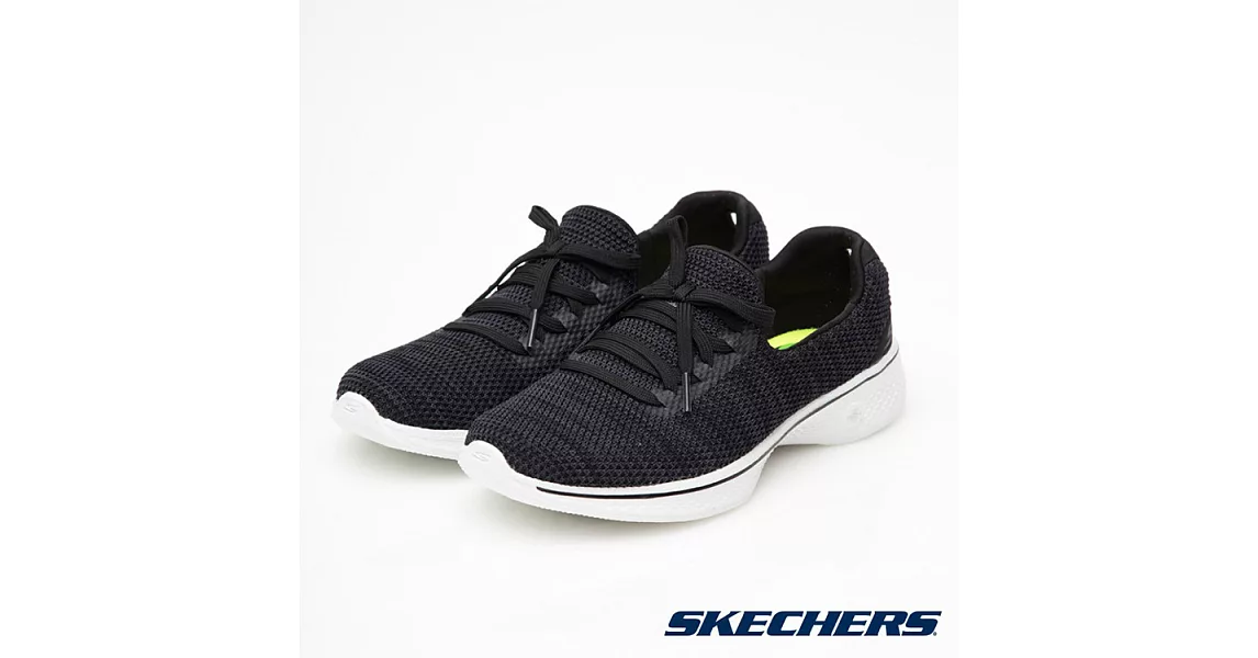 SKECHERS 女款 Go Walk 4 健走鞋14919 BKW (美國品牌、針織網布、避震、輕量)US6黑