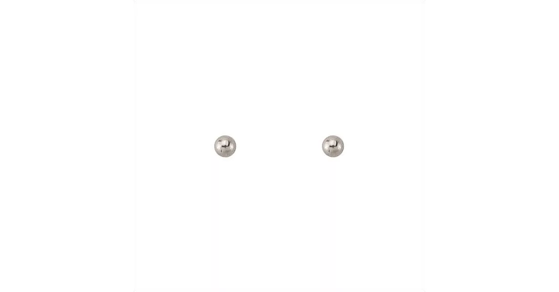 Snatch 迷你銀色小球耳環 - 3mm / Mini Iron Ball Earrings - Silver