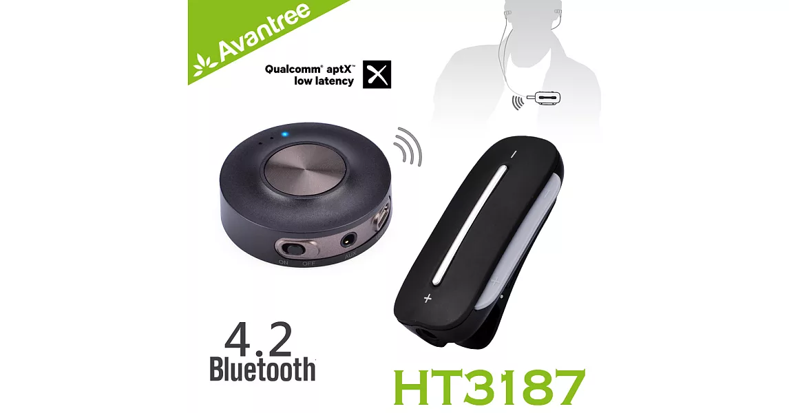 Avantree HT3187 免配對低延遲音樂傳輸升級套件組