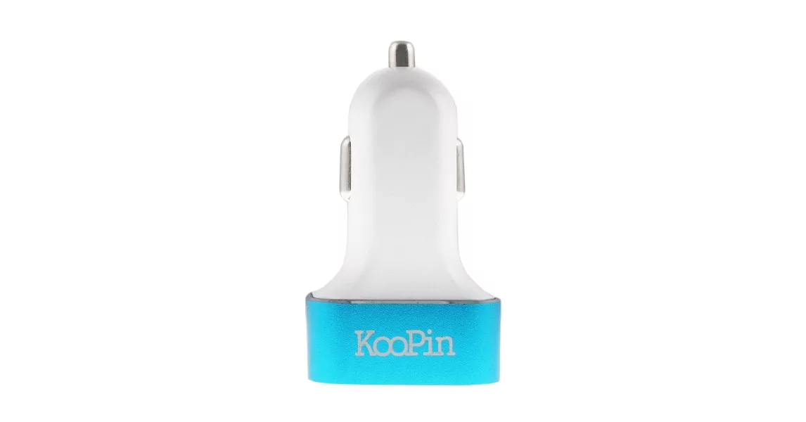 KooPin 5.4A 3Ports 車用高速充電器(白藍)