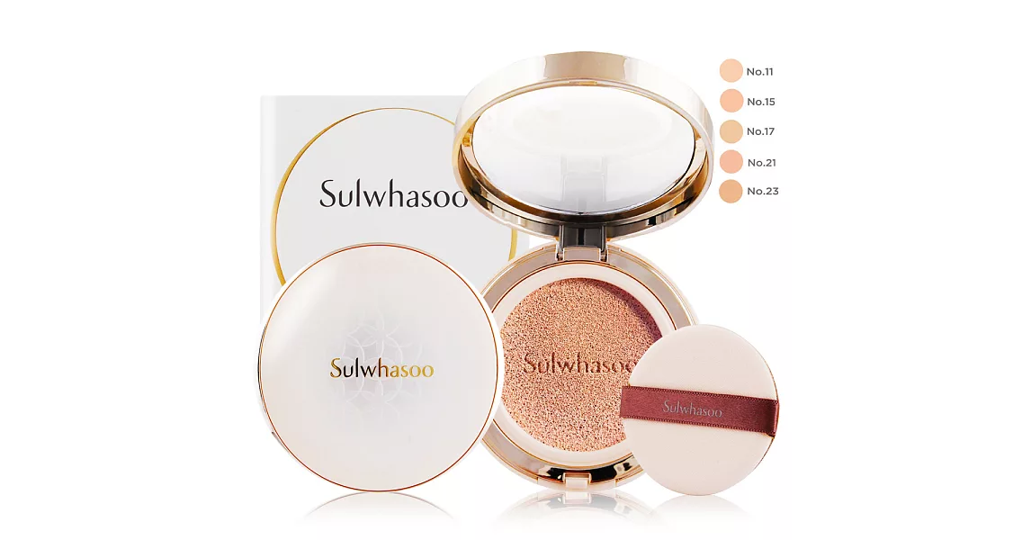 Sulwhasoo 雪花秀 完美瓷肌氣墊粉霜SPF50+ PA+++(15gX2)-百貨公司貨-多色可選#21