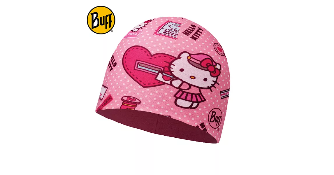 【西班牙BUFF】心情快遞 HELLO KITTY 兒童POLAR雙層保暖帽/BF113208-512-10