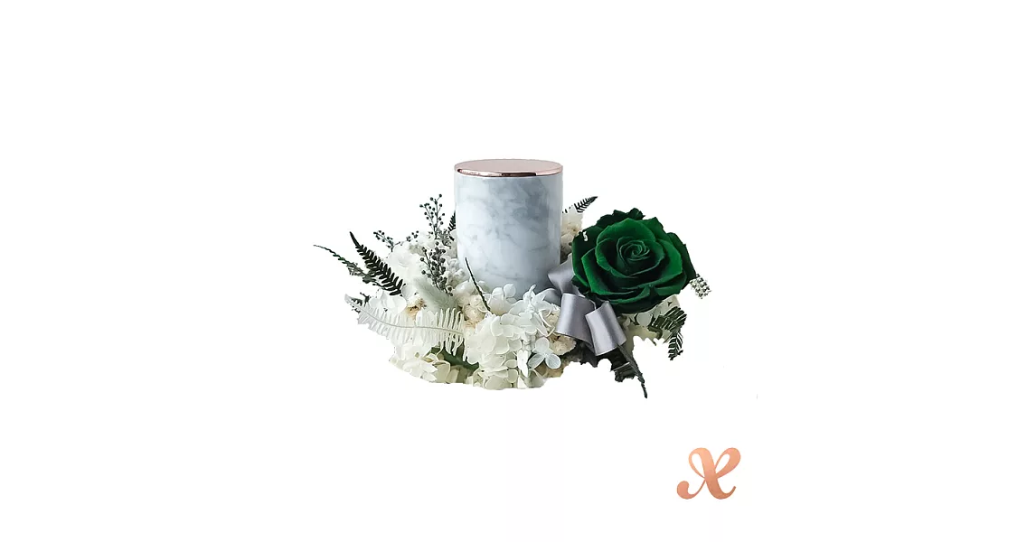 【U】Boxtory - 不凋花圈禮盒(二色可選) - 綠玫瑰