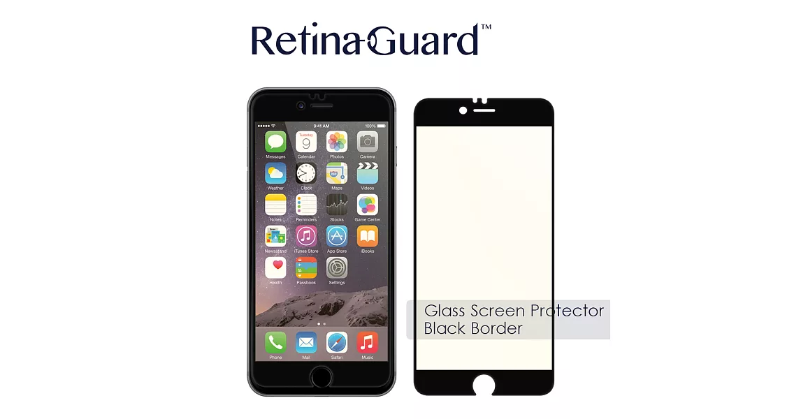 RetinaGuard 視網盾 iPhone6s / 6 (4.7吋) 眼睛防護 防藍光保護膜- 黑框款黑框款