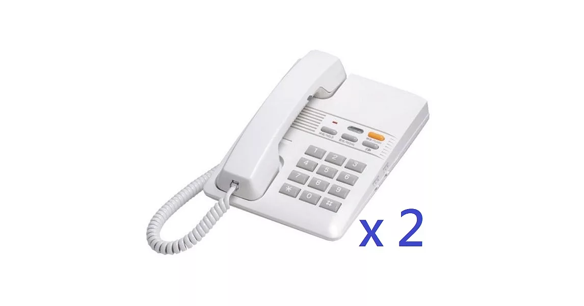 辦公室用電話-瑞通 電話機RS-802HF-LG 白色兩台組